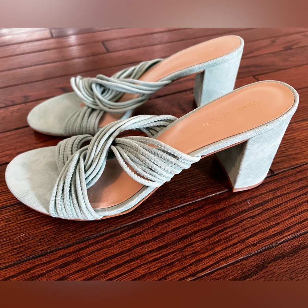 Stuart Weitzman. Mint green. Never worn